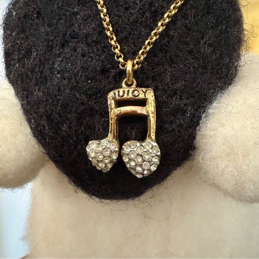 Juicy Couture Gold Music Note Necklace